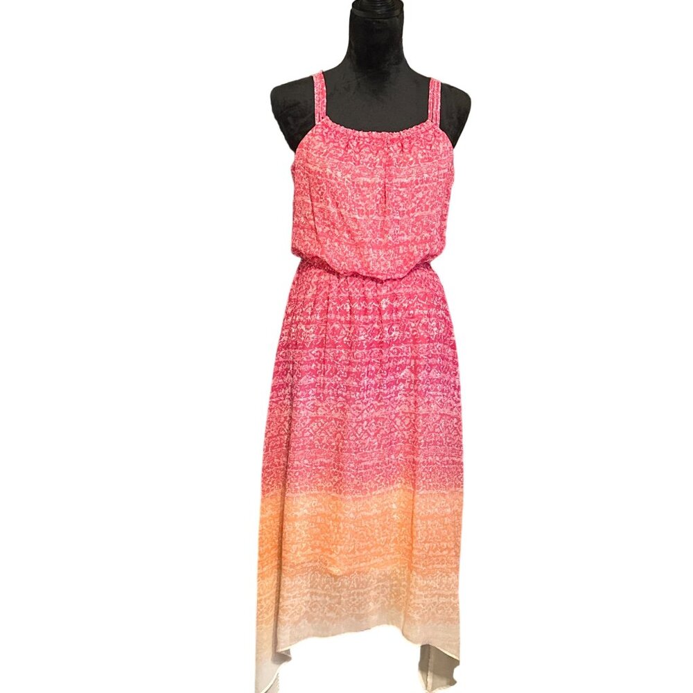 💖Emma and Michelle hombre floral summer dress with spaghetti straps